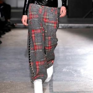 VAQUERA Gray & Red Studded Trousers NWT Unworn